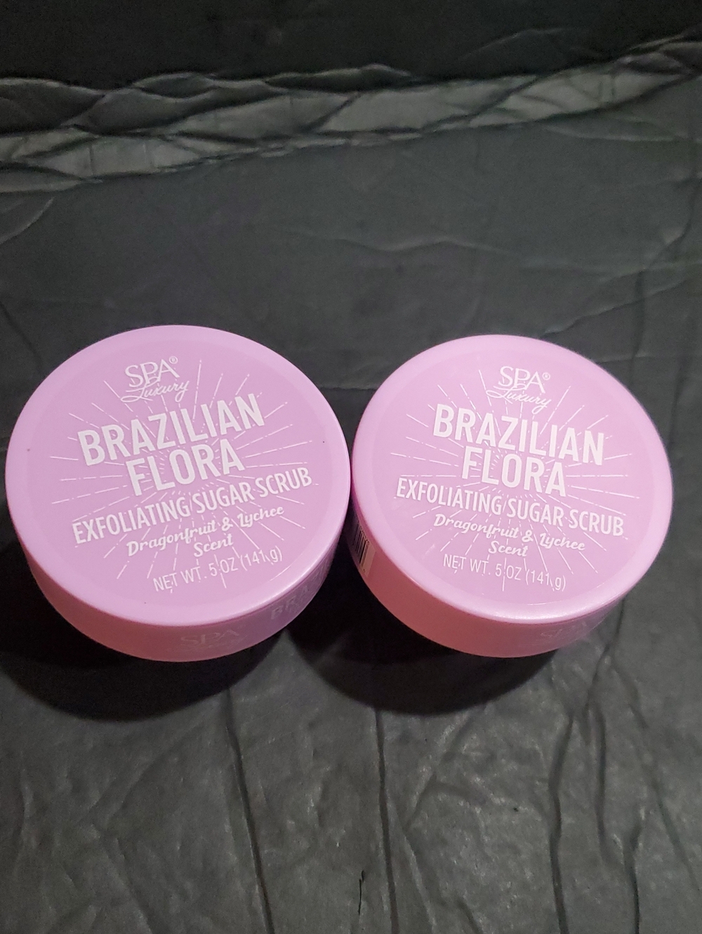 2pack Brazilian Flora Dragonfruit and lychee scented exfoliating body scrubs NEW